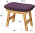 viewcare Pruple Foot Stools Ottoman, Purple Small Soft Footrest Ottoman with Wood Legs, Sofa Footrest Extra Seating