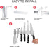 Modern Innovations 12 Inch Stainless Steel Magnetic Knife Bar, Multipurpose Knife Holder, Kitchen Utensil Organizer