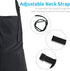 Adjustable Bib Apron - Waterproof with 2 Pockets, Neck Strap, and Extra Long Tie for Cooking Kitchen