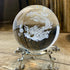 HDCRYSTALGIFTS 2.4 inch (60mm) Chinese Dragon Crystal Ball with Silver-Plated Stand, Fengshui Home Decoration
