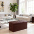 30 Inches 350lbs, JupiterForce Ottoman Storage Bench, Folding Faux Leather Ottoman Bench with Storage Padded Seat