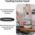 Wissy&Konny Sourdough Starter Jar, 35OZ with Ounce Scale Line, Date Marked Feeding Band, Thermometer, Wood Lid