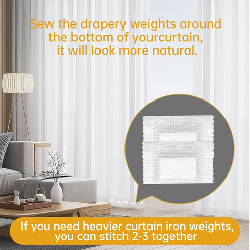 32 Pcs Curtain Iron Weights - Vinyl Covered Drapery Weights for Home Office, Heavy Sew in Drapery Weights