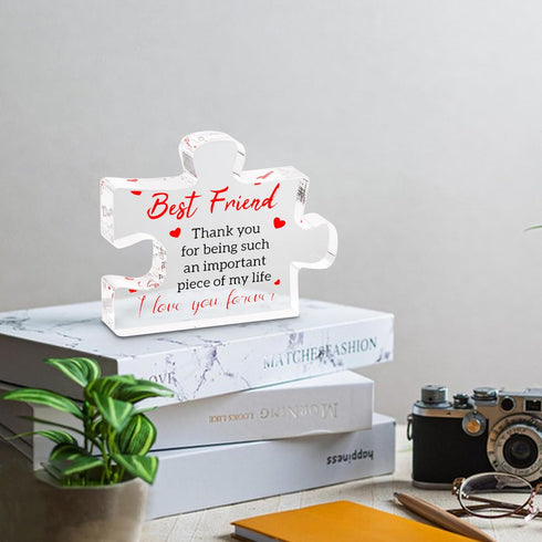 2.2 2.8 inch Friend Gifts for Women Men - Gift for Her Him, Present for Friendship Birthday, Engraved Acrylic Block