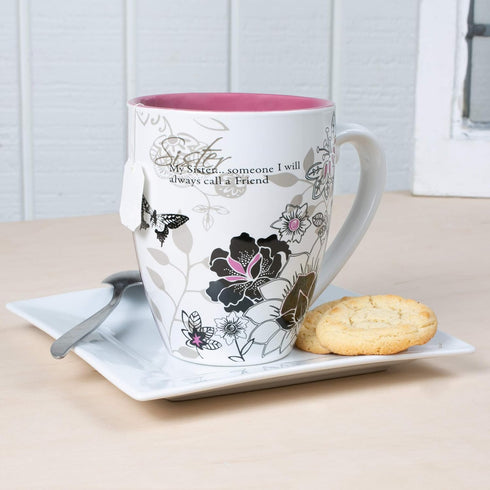 Mark My Words Sister Mug, 20-Ounce Capacity, 4-3/4-Inch