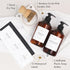 Set Counter Set FINESSY Modern Hand and Dish Soap Dispenser for Kitchen with Tray and Bamboo Brush, Kitchen Soap