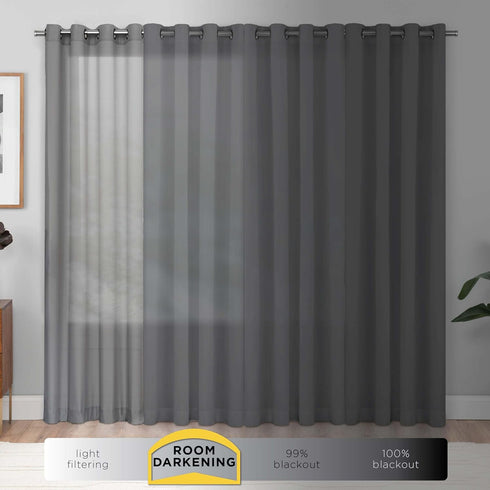ECLIPSE Solid Thermapanel Room Darkening Curtain, 1 Panel, 54" x 84", Merlot