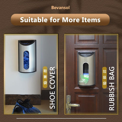 Grocery Plastic Bag Holder for Kitchen Trash Bag, Easy Wall Mount Bag Saver, Bevansol Storage Dispenser Medium, Smudge