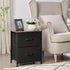 Somdot Nightstand with 2 Drawers, Small Dresser with Removable Fabric Bins for Bedroom, Nursery, Closet, Living Room -