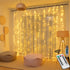 300Led 10x10ft Honche Fairy Curtain String Lights with Remote Window Lights for Bedroom Wedding Party Festive Season