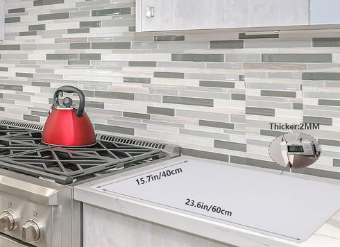 Multipurpose Silicone Counter Mat, Extra Large Silicone Mat for Kitchen Appliance Site on, Countertop Protector, Heat Resistant, Non-Slip, Thick 2mm, 23.6 by 15.7 Inch