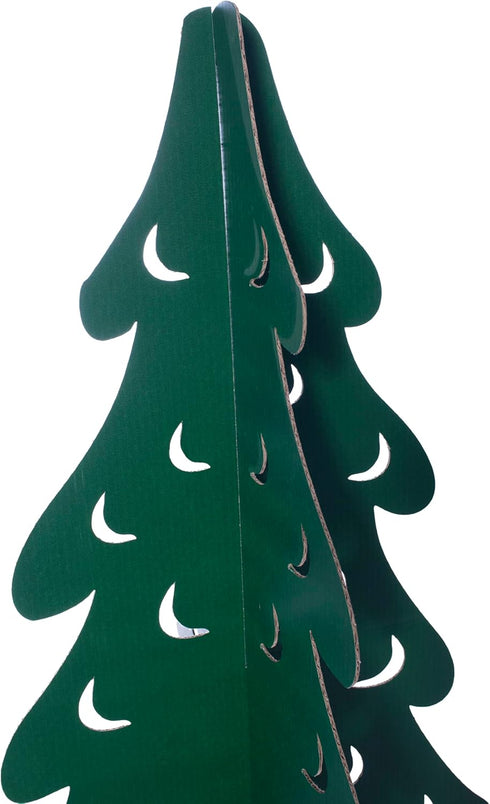4' 3D Andersons Green Cardboard Pine Tree Life-Size Christmas & Holiday Dcor for Classrooms, Parties, Photo Booths
