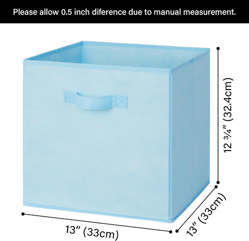 GRANNY SAYS 8-Pack Cube Storage Bins, 13x13x13 Collapsible Fabric Storage Organizer with Handle, Toy Baskets for Kids