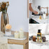 Luxspire Marble Ceramic Bathroom Vanity Tray, Decorative Countertop Organizer for Soap, Candles, and Jewelry