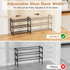 18.5''- 47'' Closet, 3 18 Expandable Shoe Rack - Adjustable Shoe Rack for Tier Long Shoe Shelf Storage for Pairs Shoe