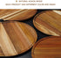 13.8 Inch PINXIURY Round Wooden Decorative Serving Tray for Coffee Table and Home Decor, Round Wood Tray for Table