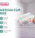Sterilite Medium Clip Box, 4-Pack Stackable Small Storage Bin with Latching Lid, Clear Plastic Container for Office,