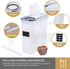 FOOYOO Set 6 Containers(4 4L+2 2.5L), 16 Cereal Containers Storage - Piece Airtight Large Dry Cereal Storage * * BPA