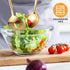 Large Serving Utensils Set, 5 Pcs Stainless Steel Gold Utensils with 10.8 Inch Fork, 10.3 Inch Spoon, Slotted Spoon,