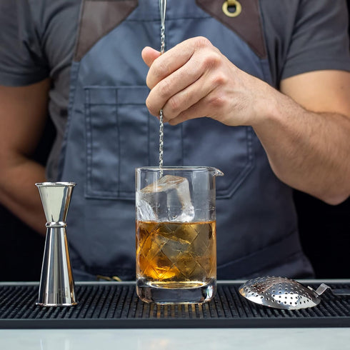 The Art of Craft Bar Spoon, 12.5” Stainless Steel Cocktail Mixing Spoon, Long Handle Spiral Design (Set of 2)