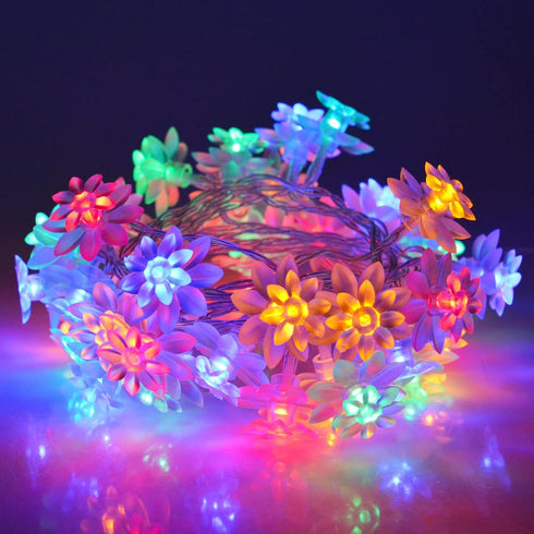 echosari LED String Lights, 13.2ft, 40 LED Lotus Flower Fairy Lights