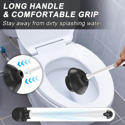 Set, 2 1 NEWE Toilet Brush and Plunger in Toilet Plunger Heavy Duty, Toilet Brush and Holder with Hidden Tweezers