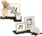 Furinno Rossi Wall Mounted Corner L-Shape Floating Display Shelves, Espresso