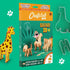 3D 8 Chefclub Kids Safari Cookie Cutters - Stainless Steel Animal Shapes for Baking & Montessori Learning - Giraffe