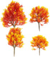 SUPVOX Mini Maple Tree Plant, Artificial Maple Tree Plastic Model, Miniature Figurine, 4pcs for Fairy Garden
