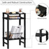 3-Tier YUFAM Side Table End Table Tall Night Stand for Living Room Bedroom Bathroom Office Furniture Black