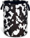 NUTAINLA Cow Texture Laundry Basket Brown White Print Foldable Oxford Cloth Funny Tote