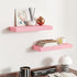 16" 6" (Set 2) BAMEOS Pink Floating Shelves for Wall, x Wall Shelves for Room, Floating Book Shelves, Hanging Shelves