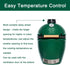 Cast Iron Cap for Big Green Egg Dual Function Metal Top, Daisy Wheel Chimney Cap for M/L/XL/XXL Big Green Egg