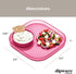 Madesmart Dinner Plate with Collapsible Dip Bowl for Meals and Appetizers; Reusable Serving Plate with Multipurpose