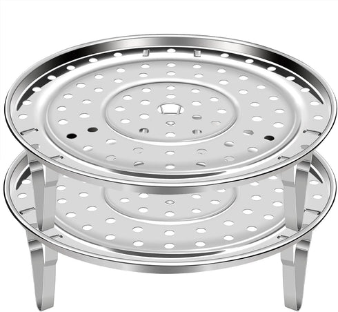 Steamer Rack for Cooking, 18/8 Stainless Steel Steaming Rack, 8.5 Inch Steam Tray with Removable Legs