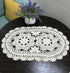 Hetao 11X19 Inch 100% Doilies-2pc Cotton Handmade Lace Crochet Oval Table mats Placemats Doily Beige