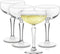 Libbey Vintage Style Capone Coupe Cocktail Glasses Set of 4 - Diamond Cut Martini & Champagne Glasses