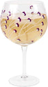 Pavilion Gift Company Pavilion-Purple Sprout-24 Oz Wine Removable Happy 60th Birthday Hand Decorated Glass