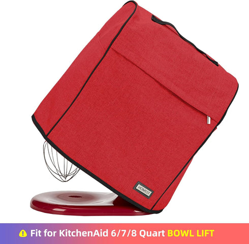 HOMEST Stand Mixer Cover Compatible with KitchenAid 6/7/8 Quart Bowl Lift, Dust Cover with Zipper Pocket
