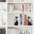 Set 2 Atomic Cat Metal Bookends of Cute Book Ends for Shelves Bookshelf Decorative Objects Home Office Desk Bookshelf