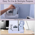 Bedside Shelf, Small Plastic Wall Mounted Adhesive Storage Caddy for Cell Phone, Glasses, Remote Control, Earphone