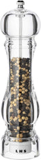 LHS Pepper Mill Grinder, Salt Grinder with Adjustable Coarseness, Clear