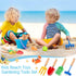 Motionchic 8" Gardening(24 Kids Gardening Tools, Metal Beach Sandbox Digging Toys with Wooden Handle, Including Shovel