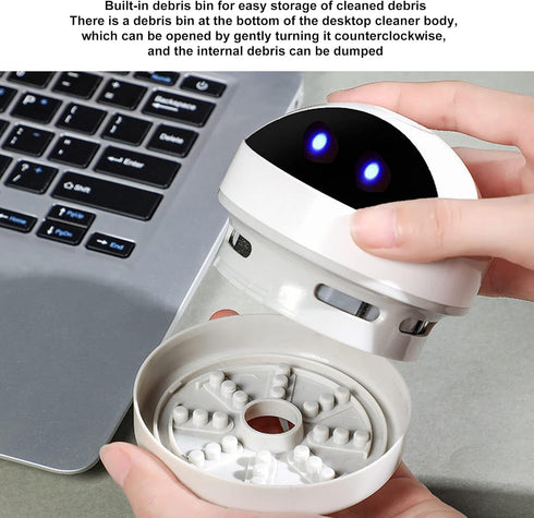 Desktop Vacuum Cleaner,Desktop Vacuum Cleaner Mini Handheld Portable Detachable Vacuum Cute One Touch Mode Handheld Portable Detachable Vacuum for Cleaning Eraser Crumbs Dust
