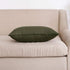 Jeanerlor Cotton Linen Decorative Throw Pillow Case Cushion Cover, 12"x20" (30 x 50cm), 2 Pcs, Olive Green with Twin