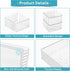 Vtopmart 7 PCS Clear Drawer Organizers, 4-Size Stackable Makeup and Vanity Drawer Organizer Trays