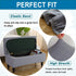 ANWUCHEN Ottoman Cover - Rectangle Storage Ottoman Slipcover with Elastic Bands, Gray Large
