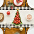 Artoid Mode Watercolor Buffalo Plaid Christmas Trees Table Runner, Merry Xmas Holiday Kitchen Dining Decoration 13 x