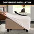 PrinceDeco Real Velvet Plush Ottoman Cover Soft Rectangle Folding Storage Covers Furniture Protector Removable