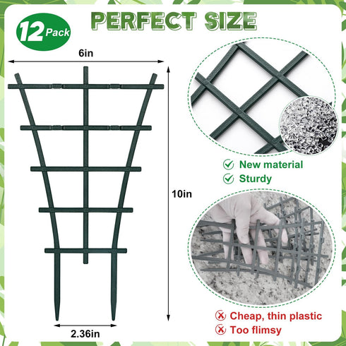 SYWHXY 12 Pack Stackable Mini Climbing Plant Trellis for Indoor Potted Plants, Flower Pots Support, Peas, Hoya, Pothos